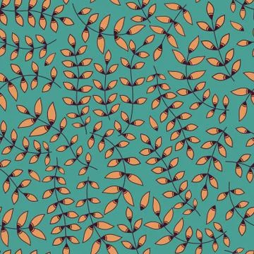 Seamless pattern with leaf, abstract leaf texture, endless background.seamles Stock Illustration