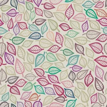 Seamless pattern with leaf, abstract leaf texture, endless background.seamles Stock Illustration