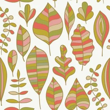 Seamless pattern with leaf, abstract leaf texture, endless background.seamles イラスト素材
