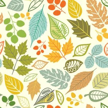 Seamless pattern with leaf, abstract leaf texture, endless background.seamles イラスト素材