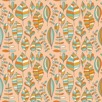 Seamless pattern with leaf, abstract leaf texture, endless background.seamles イラスト素材