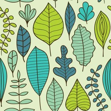 Seamless pattern with leaf, abstract leaf texture, endless background.seamles Stock Illustration