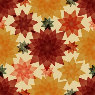 Seamless pattern with leaf and flower ornament. Illustrazione stock