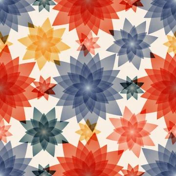 Seamless pattern with leaf and flower decorative. Illustrazione stock