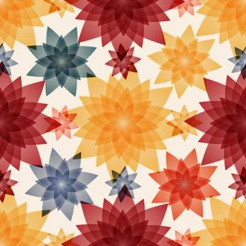 Seamless pattern with leaf and flower ornate. Illustrazione stock