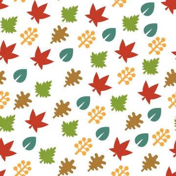 Seamless Pattern with Leaf Background. Vector 스톡 일러스트