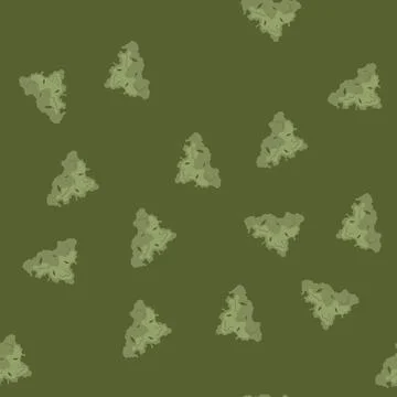 Seamless pattern leaf garden shrub cartoon vector Stock Illustration