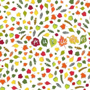 Seamless pattern with leaf Illustrazione stock