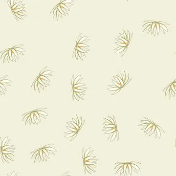 Seamless pattern leaf lotus flower cartoon vector Illustrazione stock