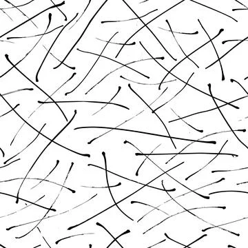 Seamless pattern with leaf stalks, stems Stock Illustration