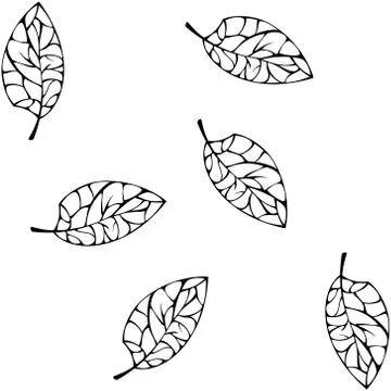 Seamless Pattern of Leaf Tree イラスト素材