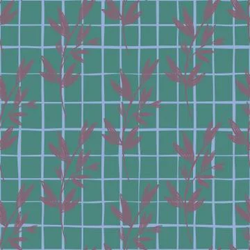 Seamless pattern with leaf on vintage background. Retro floral wallpaper. Bot Stock Illustration