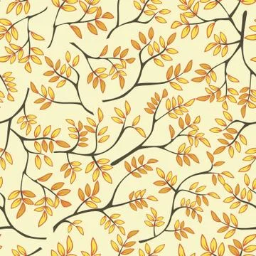 A seamless pattern with leaf,autumn leaf background Stock Illustration