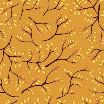 A seamless pattern with leaf,autumn leaf background イラスト素材