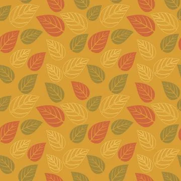 A seamless pattern with leaf,autumn leaf background 스톡 일러스트
