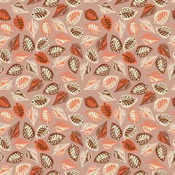 A seamless pattern with leaf,autumn leaf background Stock Illustration