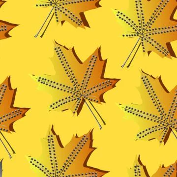 A seamless pattern with leaf,autumn leaf background Stock Illustration