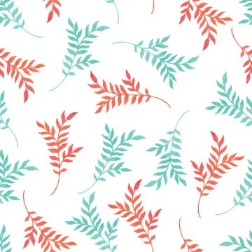 Seamless pattern with leafs Stock Illustration