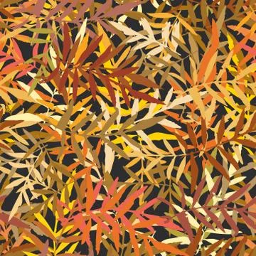 Seamless pattern with leafs tropical fern palm for fashion textile or web bac Stock-Illustration