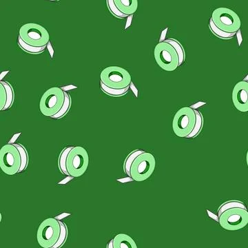 Seamless pattern leakproof pipe seal tape cartoon vector Stock Illustration