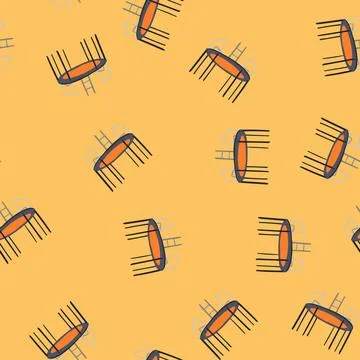 Seamless pattern leap trampoline jumping cartoon vector Stock Illustration
