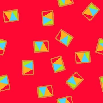 Seamless pattern learning shape sorter cartoon vector Stock Illustration