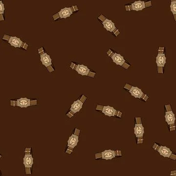 Seamless pattern leather belt cowboy cartoon vector Stock Illustration
