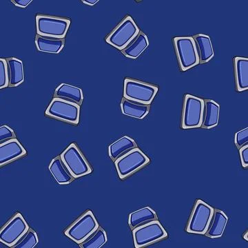Seamless pattern leather boat seats cartoon vector Stock-Illustration