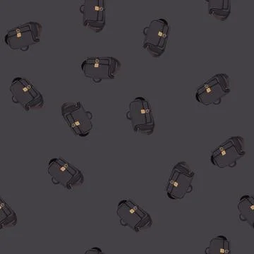 Seamless pattern leather briefcase color icon vector イラスト素材