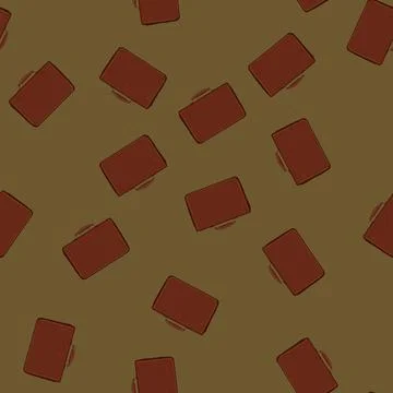 Seamless pattern leather business bag cartoon vector イラスト素材