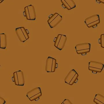 Seamless pattern leather laptop bag cartoon vector Stock Illustration