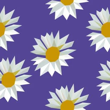 Seamless pattern with leaves and flowers Background with flowers Stock Illustration