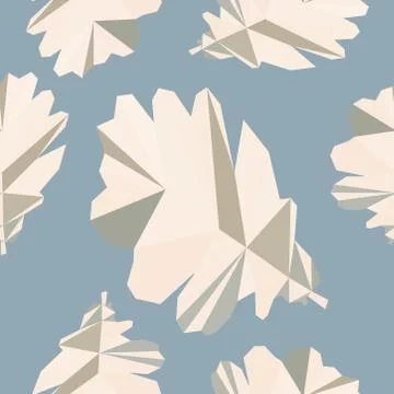 Seamless pattern with leaves and flowers Background with flowers Stock Illustration