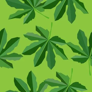 Seamless pattern with leaves and flowers Background with flowers Stock Illustration