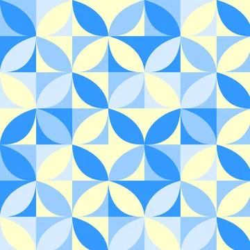 Seamless pattern with leaves. Bauhaus style pattern. Stock Illustration