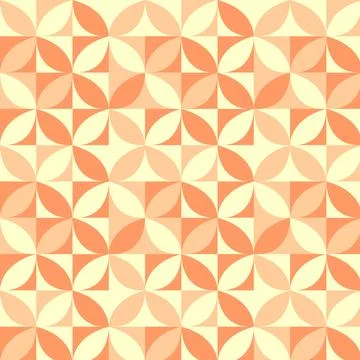 Seamless pattern with leaves. Bauhaus style pattern. Stock Illustration