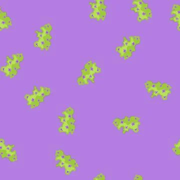 Seamless pattern leaves garden shrub cartoon vector Illustrazione stock