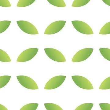 Seamless pattern of leaves with green gradation Stock Illustration