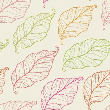 Seamless pattern with leaves Stock Illustration