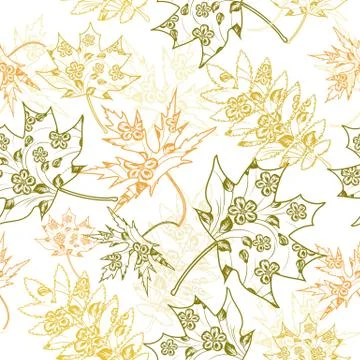 Seamless pattern with leaves イラスト素材