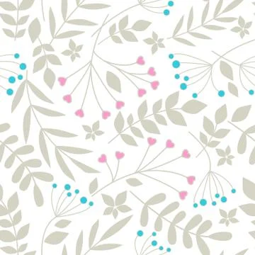Seamless pattern with leaves Stock Illustration