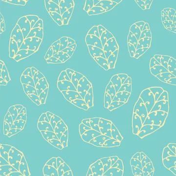 Seamless pattern leaves Stock Illustration