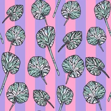 Seamless pattern with leaves. Stock Illustration