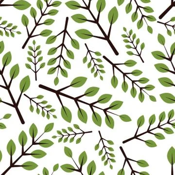 Seamless pattern with leaves Stock Illustration