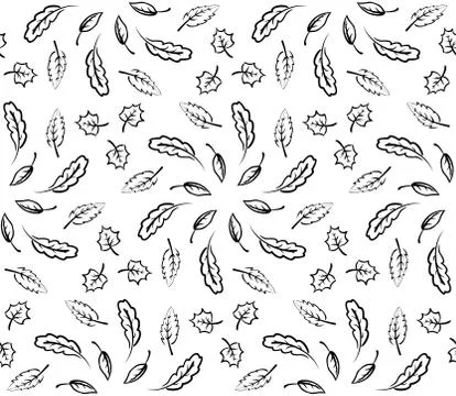 Seamless pattern of leaves. Stock Illustration