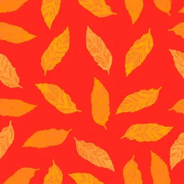 Seamless pattern with leaves Stock Illustration