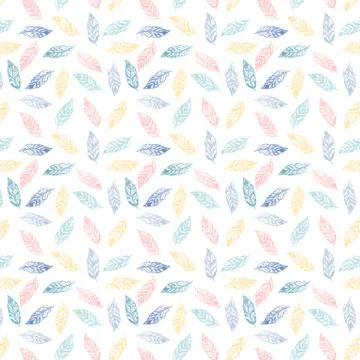Seamless pattern with leaves Stock Illustration