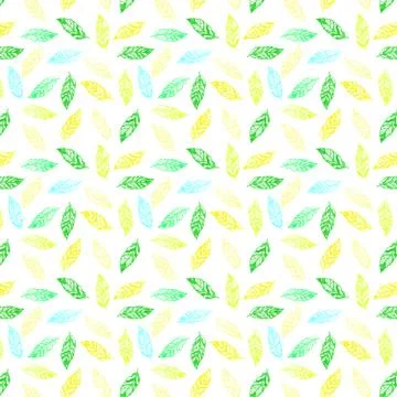 Seamless pattern with leaves Stock Illustration