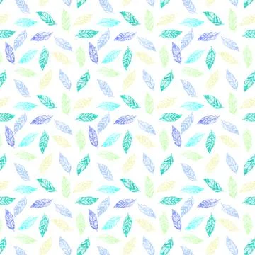 Seamless pattern with leaves Stock Illustration
