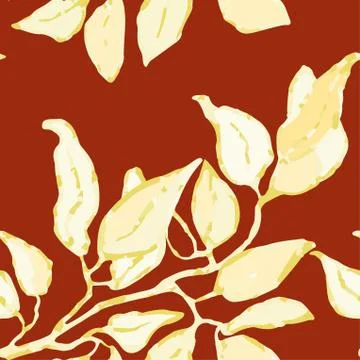 Seamless pattern with leaves Stock Illustration